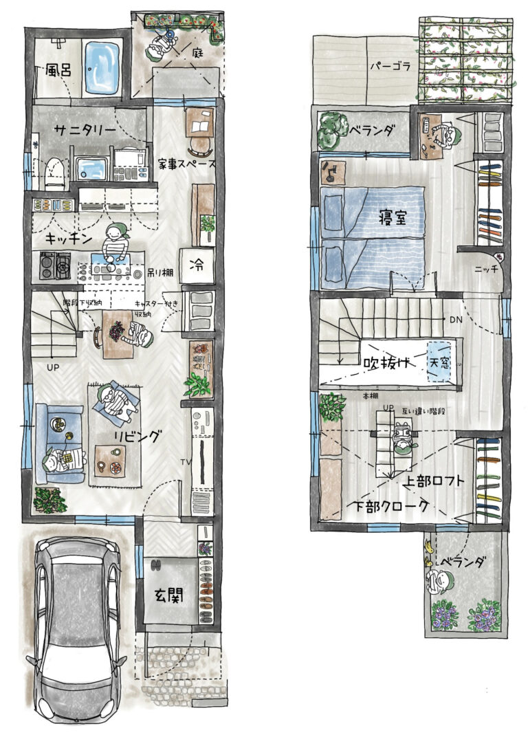 戸建てリノベーション後の間取り